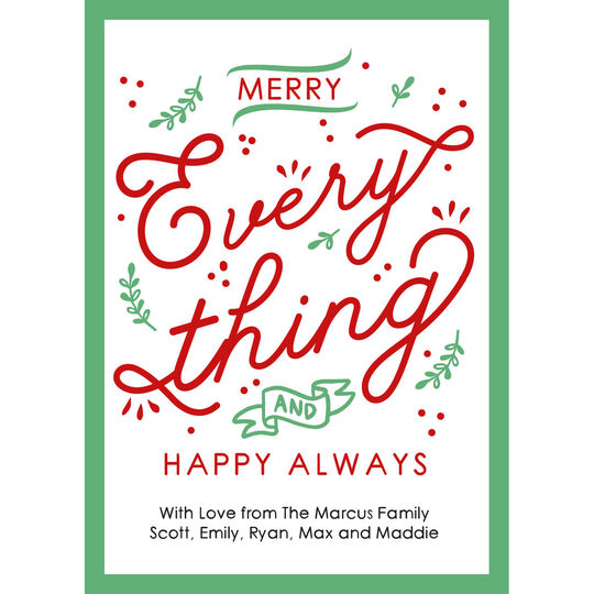 Merry Everything Flat Holiday Cards