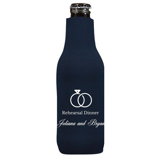 Modern Wedding Rings Bottle Huggers