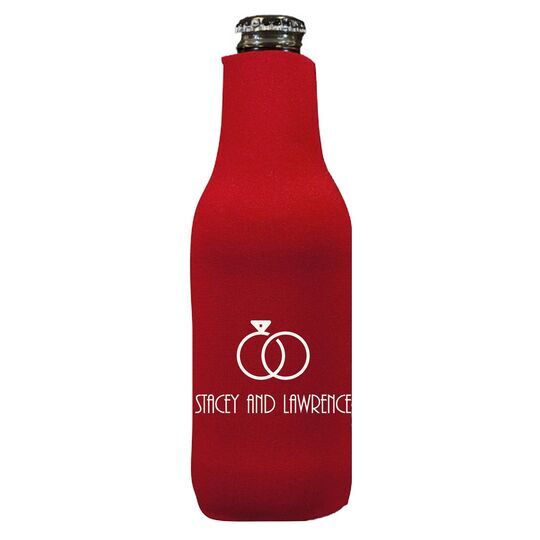 Modern Wedding Rings Bottle Huggers