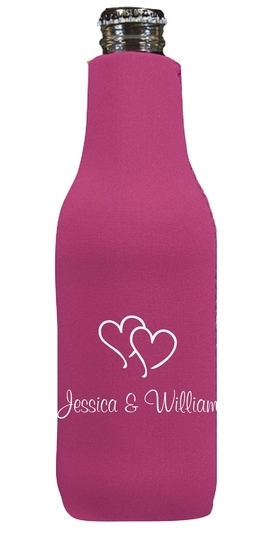 Modern Double Hearts Bottle Huggers