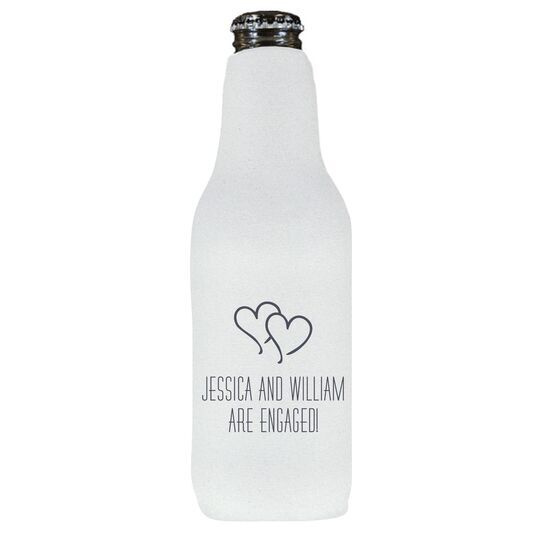 Modern Double Hearts Bottle Huggers