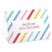 Rainbow Stripes Folded Gift Enclosures