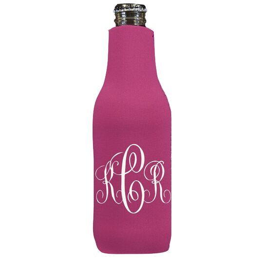 Interlocking Script Monogram with Small Initials Bottle Huggers