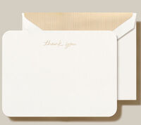 Round Corner Thank You Boxed Folded Note Cards