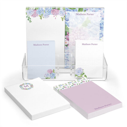 Hydrangea Notepad Set