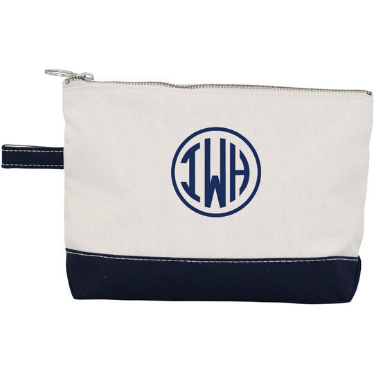 Choice of Monogram Style Canvas Make-Up Bag