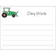 Green Tractor Flat Note Cards Image 5 of 5