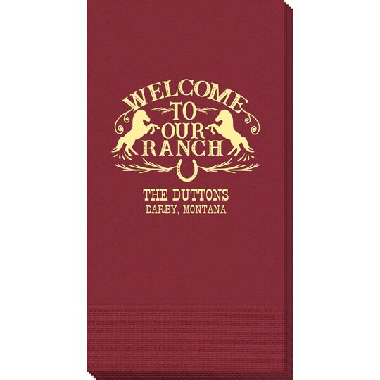 Welcome To Our Ranch Guest Towels