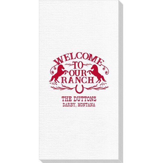 Welcome To Our Ranch Deville Guest Towels