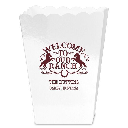 Welcome To Our Ranch Mini Popcorn Boxes