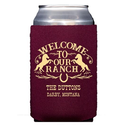 Welcome To Our Ranch Collapsible Huggers