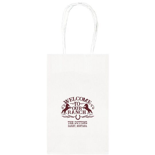 Welcome To Our Ranch Medium Twisted Handled Bags