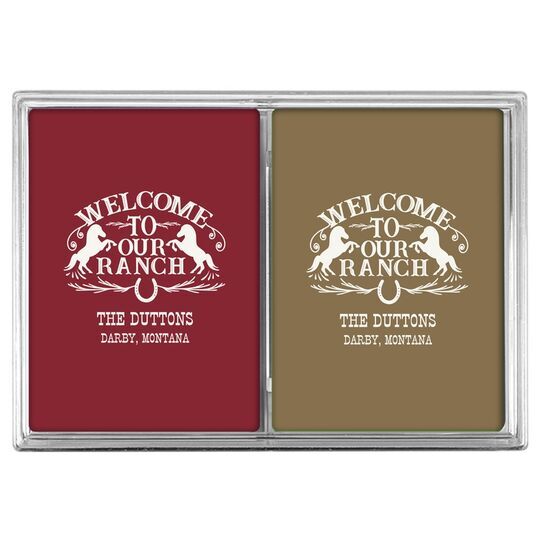 Welcome To Our Ranch Double Deck Playing Cards