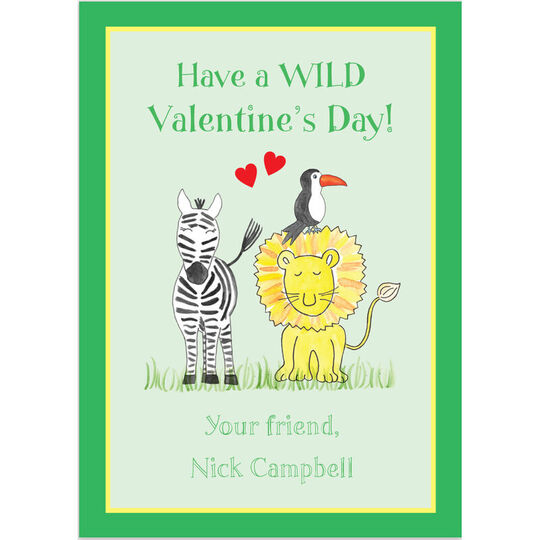 Safari Valentine Exchange Stickers