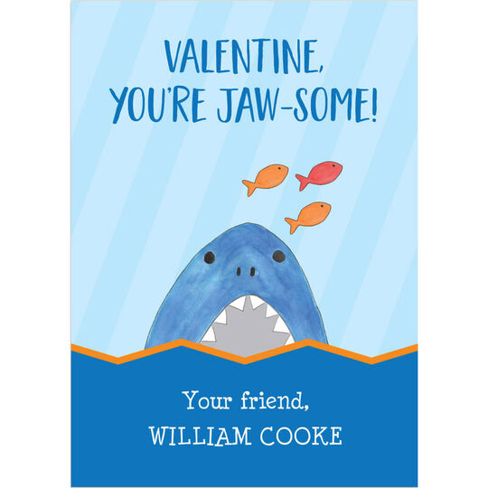 Shark Valentine Exchange Cards