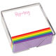 Rainbow Memo Square with Acrylic Holder Image 1 of 2