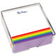 Rainbow Memo Square with Acrylic Holder Image 2 of 2