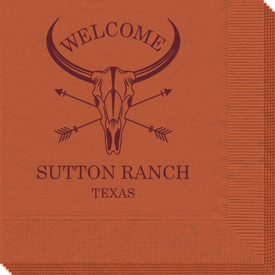 Longhorn Skull with Arrows Napkins