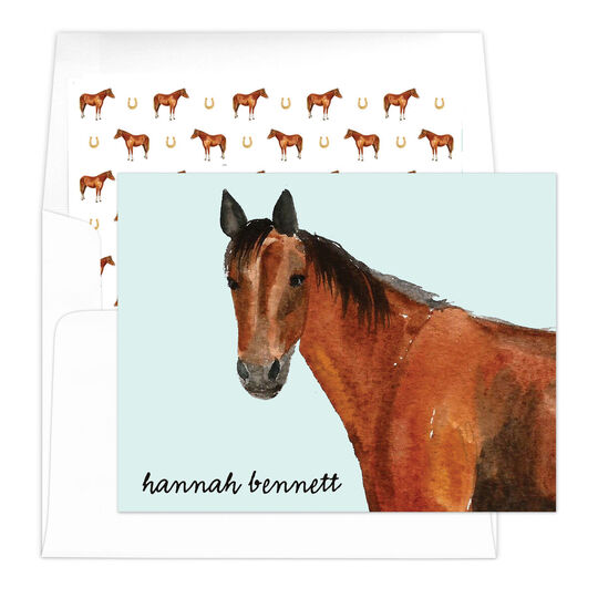 Horse Portrait Folded Note Cards