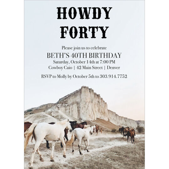 Wild Horses Invitations