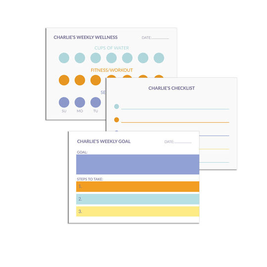 Primary Stripe Task and Tracker 4x3 Post-it® Notes