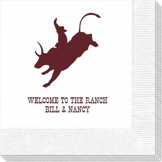Bull Rider Luncheon Napkins