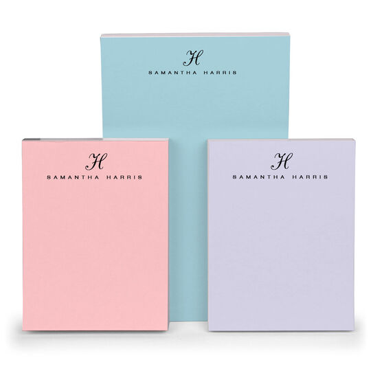 Classic Script Initial Notepad Set