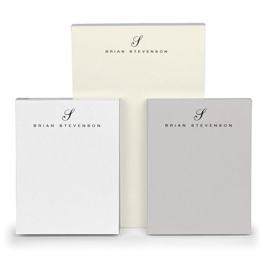 Classic Script Initial Notepad Set