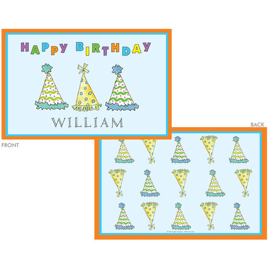 Party Hats Laminated Placemat