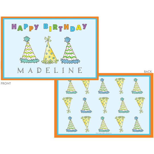 Party Hats Laminated Placemat