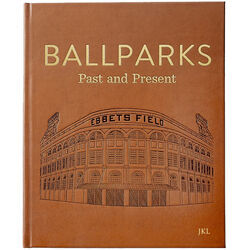 Ballparks Past And Present Personalized Leather Book