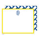 Navy Basketweave Back Monogram Flat Note Cards Image 1 of 3