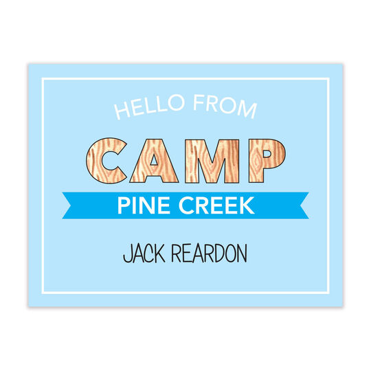 Camp Letters Flat Postcards
