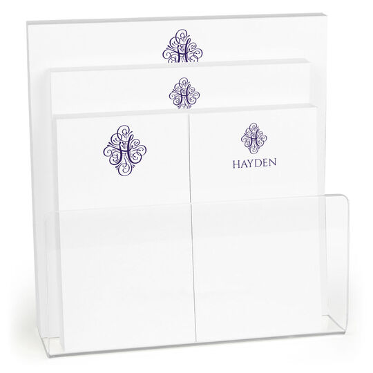 Ornate Initial Notepad Set (4 Pads)