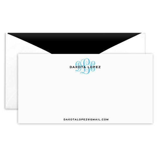 Pop of Color Monogram Monarch Cards