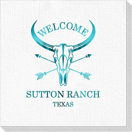 Longhorn Skull with Arrows Deville Napkins