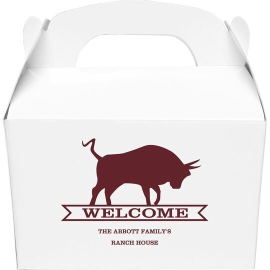 Ranch Welcome Banner Gable Favor Boxes