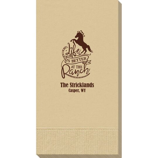 Life is Better At The Ranch Guest Towels