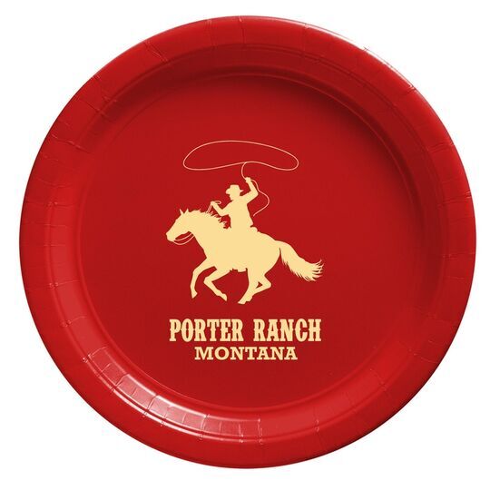 Lasso Cowboy Paper Plates