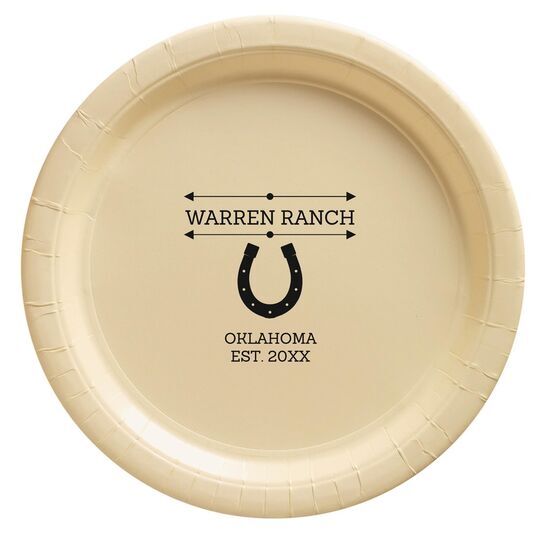 Horseshoe Napkins Paper Plates