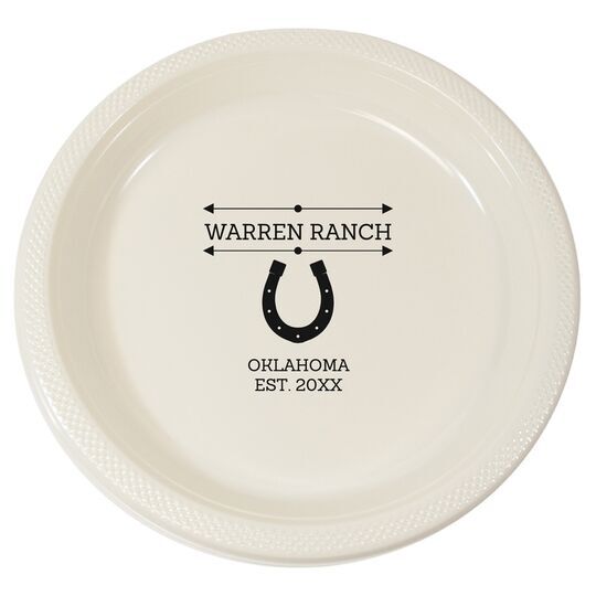 Horseshoe Napkins Plastic Plates