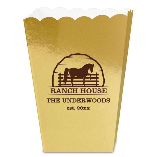 Horse Ranch House Mini Popcorn Boxes