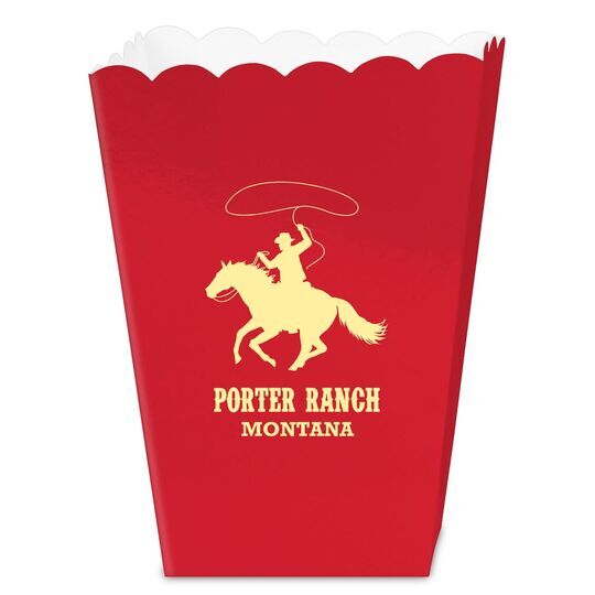 Lasso Cowboy Mini Popcorn Boxes