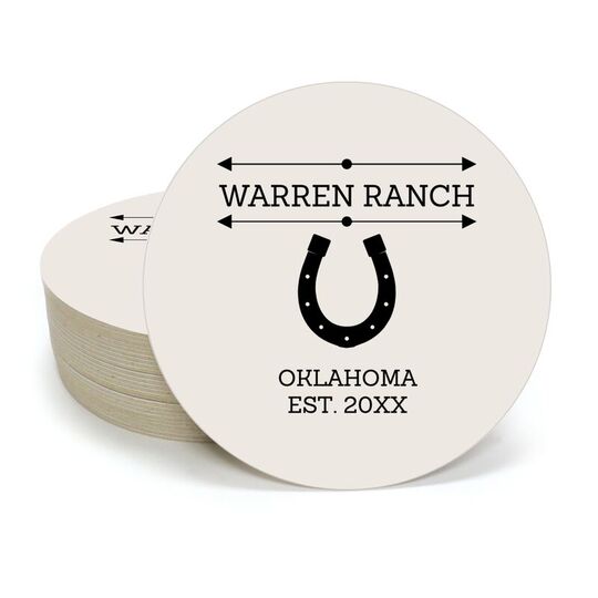 Horseshoe Napkins Round Coasters