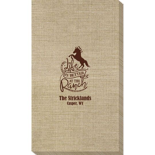 Life is Better At The Ranch Bamboo Luxe Guest Towels