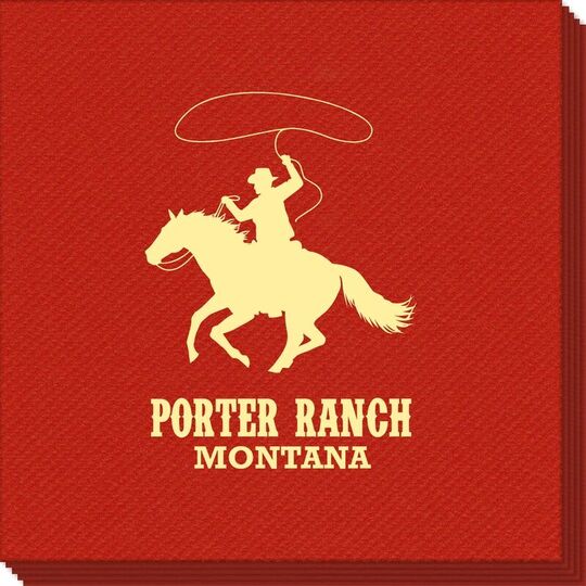 Lasso Cowboy Linen Like Napkins
