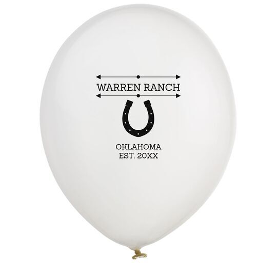 Horseshoe Napkins Latex Balloons