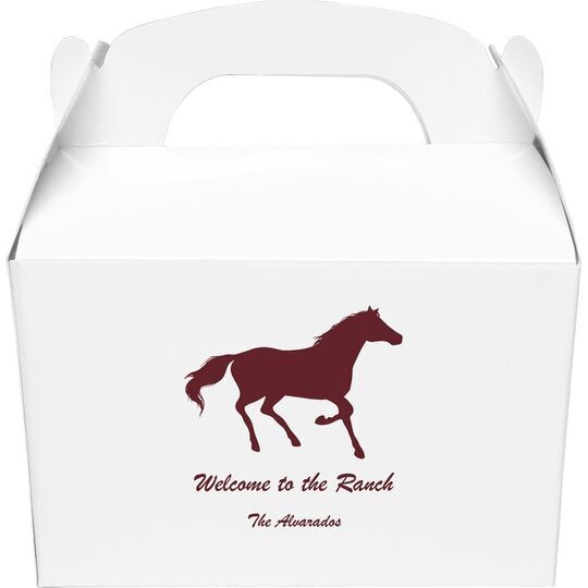 Galloping Horse Gable Favor Boxes