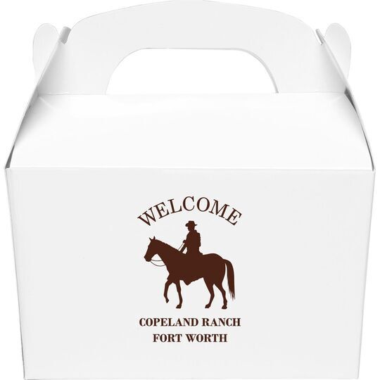 Cowboy with Horse Gable Favor Boxes