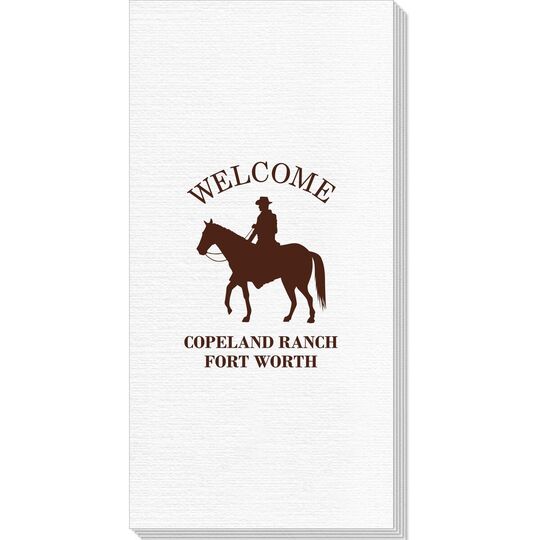 Cowboy with Horse Deville Guest Towels